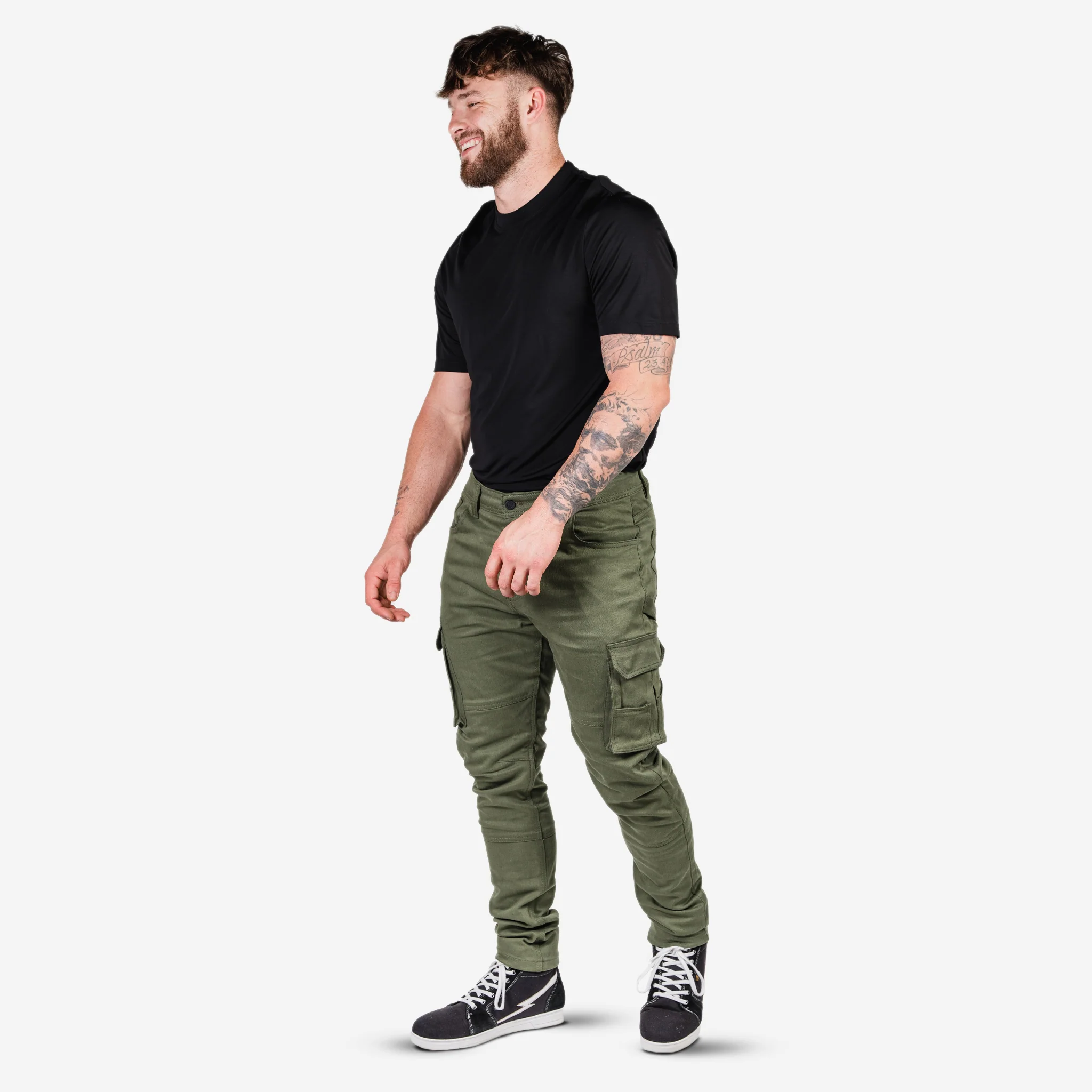 License to Ride Slim Cargo Pant- Olive - Image 6