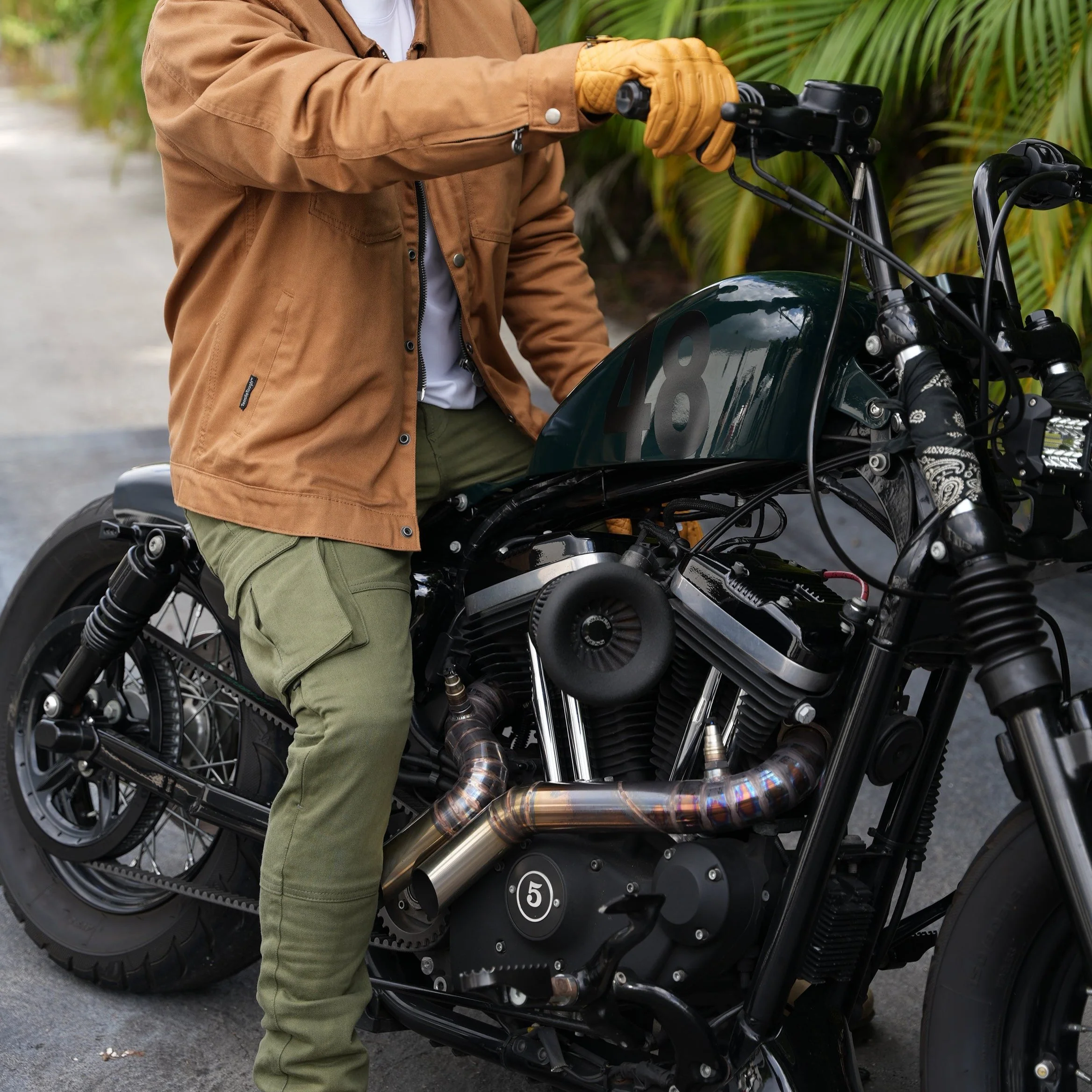 License to Ride Slim Cargo Pant- Olive - Image 7