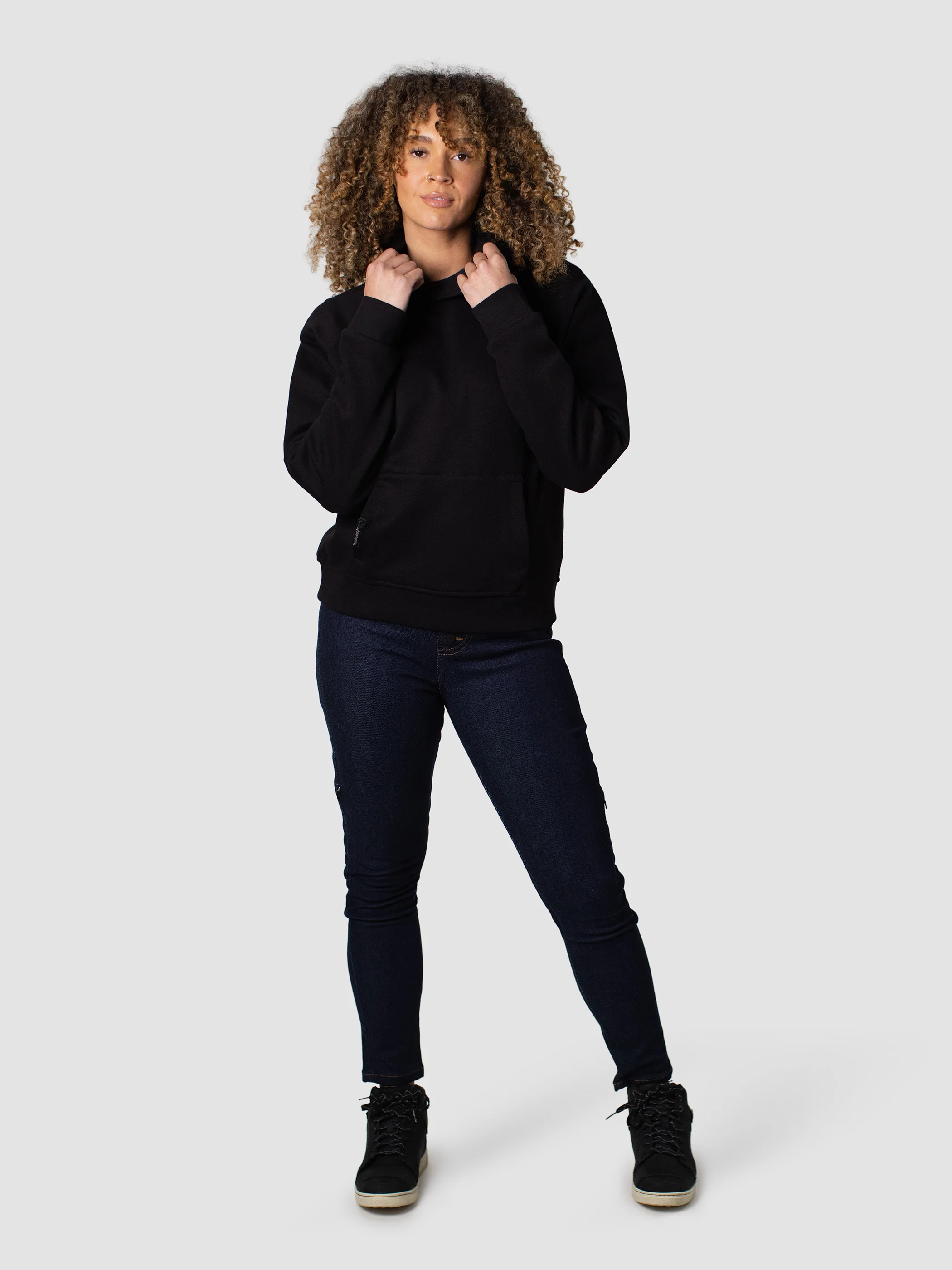 Women's Body Guard Hoodie- Grey - Image 4